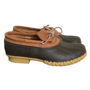 LL BEAN Waterproof duck boots / duck shoes / rubber shoes / deck shoes size 10